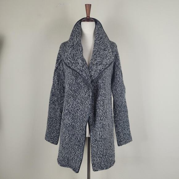 Zadig & Voltaire Sweater Small Black Gray Daphnee Alpaca Wool Blend Cardigan - Picture 1 of 9